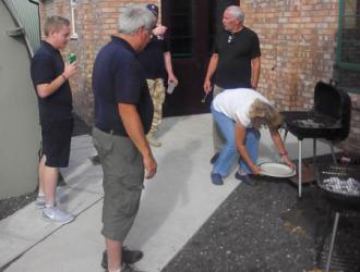 A BBQ for the volunteers held in June 2015