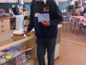 Museum volunteer Jerry Green celebrates his 86th birthday