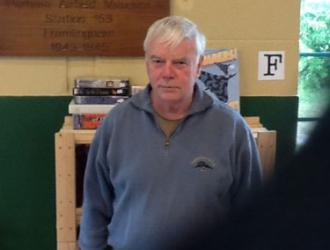 Tom Reynolds II, whose father TJ Reynolds flew 35 missions with the 568th Bomb Squadron. Tom visited the museum in June 2015