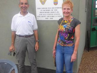 Kirsty and Desmond Michael who visited in August. Kirsty has written a story about the 390th bear mascot, Roscoe Anne