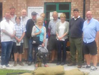 A group of aviators who flew in from former RAF Wickenby in Lincolnshire in August 2015