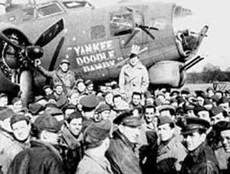 James Cagney naming a B17G at Parham