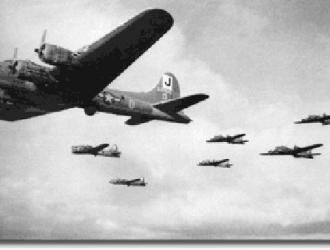 The 390th in formation